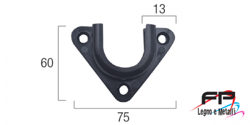 Supporto a cassonetto in plastica senza cuscinetto